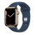 APPLE SMARTWATCH WATCH SERIES 7 GPS + CELLULAR, 45MM GOLD STAINLESS STEEL WITH ABYSS BLUE SPORT BAND